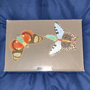Butterfly Motif Leatherette Jewelry Box